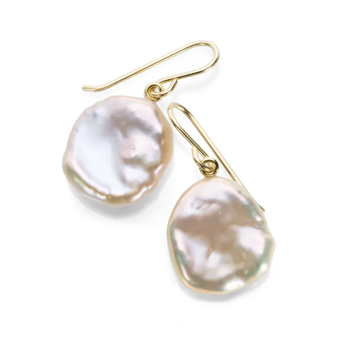 Earrings Maria Beaulieu Soft Pink Baroque Freshwater Pearl Earrings
