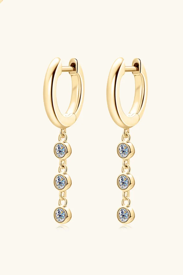 Earrings Trendsi Moissanite Decor 925 Sterling Silver Earrings