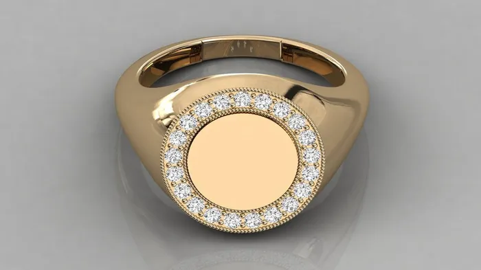 Jalvi Co Rings Personalised Ring Signet Ring 14k Gold Diamond Signet Ring Initial Ring Solid Gold Monogram Ring Diamond Ring Engraved Ring