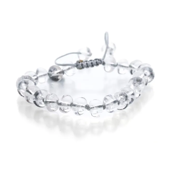 Joseph Brooks 8mm Smooth Clear Quartz Beaded Bracelet Bracelets