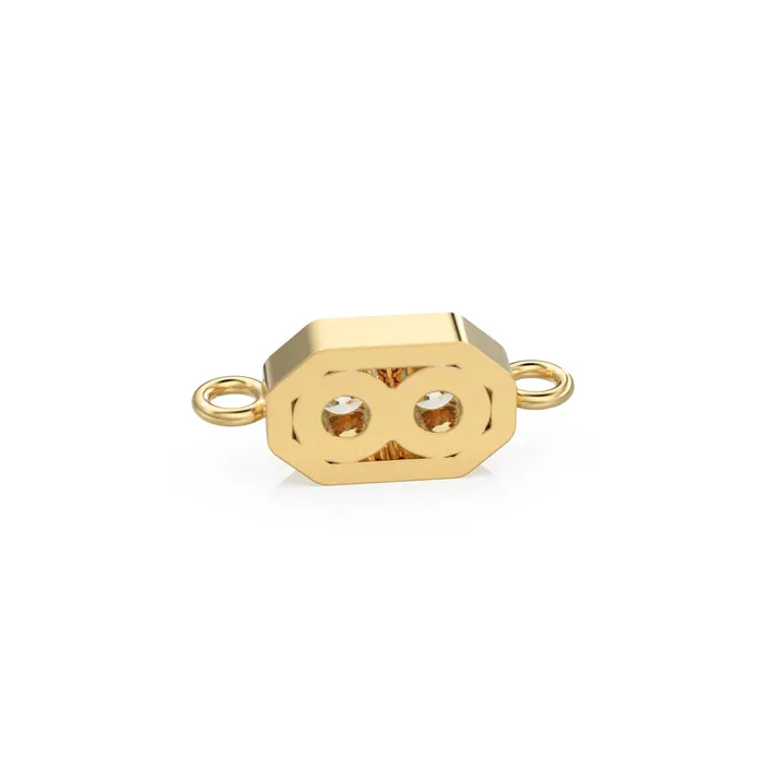 PreStyled Sets 5x12mm 18k Solid Yellow Gold Brilliant Two Stone Diamond Prongs Dual Bail Connector Spacer Finding Diamond Handmade Station Jalvi Co PreStyled Sets 5x12mm 18k Solid Yellow Gold Brilliant Two Stone Diamond Prongs Dual Bail Connector Spacer Finding Diamond Handmade Station Jalvi Co
