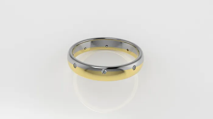 Rings 14K Gold Engagement Ring with 8 Diamonds STT Bezel For men or women Jcm 21 jewelry