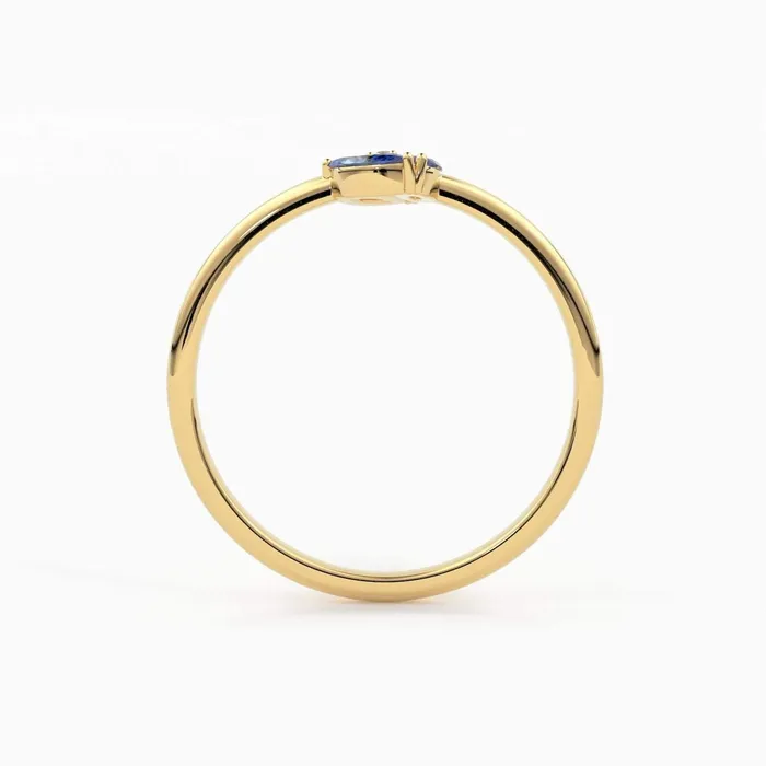 Rings Jalvi Co Sapphire Ring Blue Sapphire Cluster Ring in 14k Solid Gold Engagement Ring Unique Marquise Sapphire Diamond Ring September Birthstone