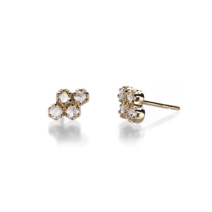 Sethi Couture Earrings Rose Cut Diamond Stud Earring