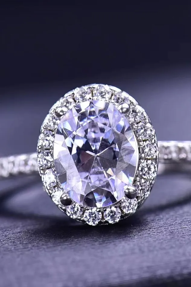 Trendsi Rings 2 Carat Moissanite 18k PlatinumPlated Ring